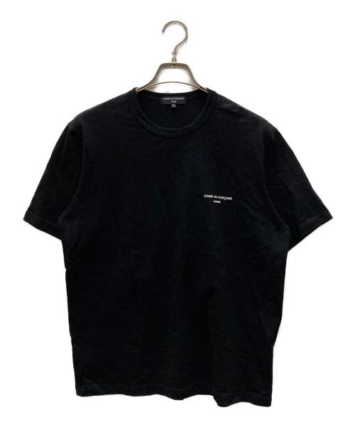 COMME des GARCONS HOMME（コムデギャルソン オム）COMME des GARCONS HOMME (コムデギャルソン オム) 綿天竺 製品プリント S/S Tシャツ ブラック サイズ:Lの古着・服飾アイテム