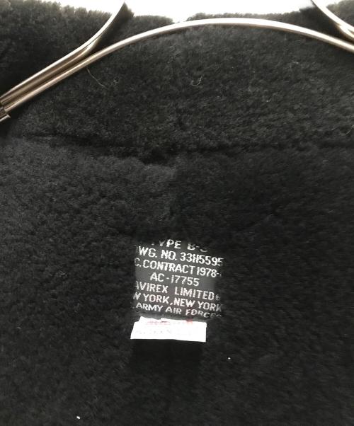 AVIREX（アヴィレックス）AVIREX (アヴィレックス) B-3 ムートン フライトジャケット ブラック サイズ:36の古着・服飾アイテム