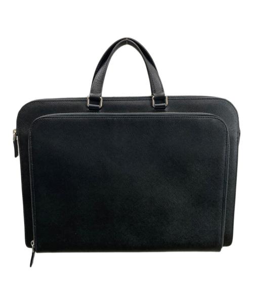 PRADA（プラダ）PRADA (プラダ) サフィアーノ ブリーフケース ブラックの古着・服飾アイテム
