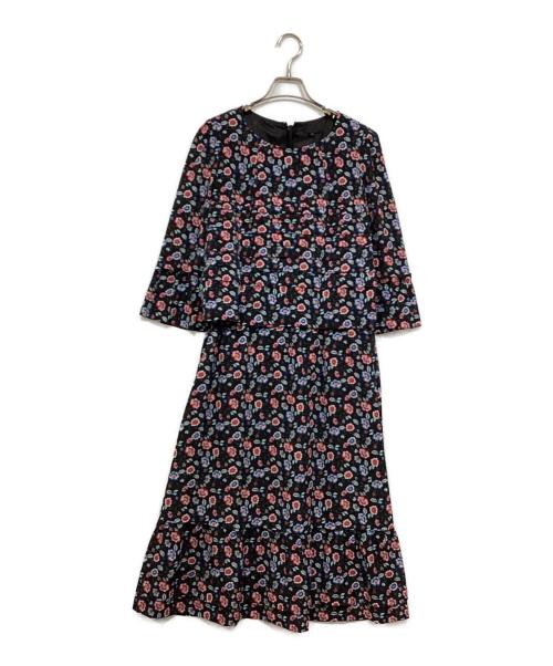 TO BE CHIC（トゥービーシック）TO BE CHIC (トゥービーシック) フラワーボウタイワンピース ブラック サイズ:42の古着・服飾アイテム