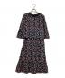 TO BE CHIC（トゥービーシック）の古着「フラワーボウタイワンピース」｜ブラック