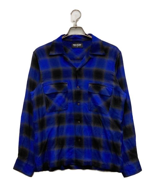 RUDE GALLERY（ルードギャラリー）RUDE GALLERY (ルードギャラリー) オンブレチェックシャツ ブルー サイズ:3の古着・服飾アイテム