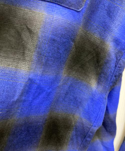 RUDE GALLERY（ルードギャラリー）RUDE GALLERY (ルードギャラリー) オンブレチェックシャツ ブルー サイズ:3の古着・服飾アイテム