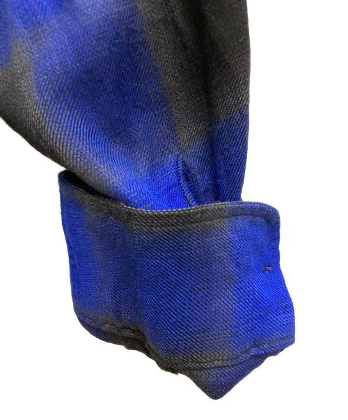 RUDE GALLERY（ルードギャラリー）RUDE GALLERY (ルードギャラリー) オンブレチェックシャツ ブルー サイズ:3の古着・服飾アイテム