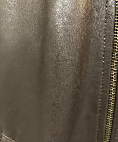 LORENZO（ロレンソ）LORENZO (ロレンソ) ライダースジャケット ブラウン サイズ:44の古着・服飾アイテム