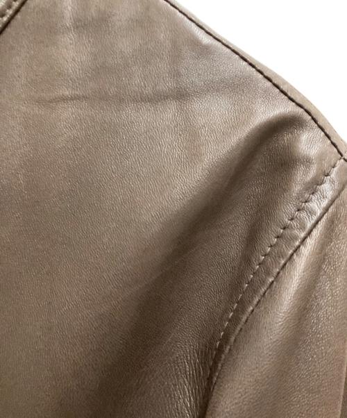 LORENZO（ロレンソ）LORENZO (ロレンソ) ライダースジャケット ブラウン サイズ:44の古着・服飾アイテム