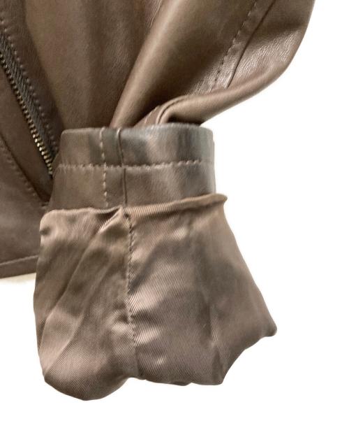 LORENZO（ロレンソ）LORENZO (ロレンソ) ライダースジャケット ブラウン サイズ:44の古着・服飾アイテム
