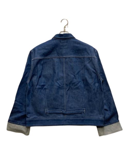 WESTOVERALLS（ウエストオーバーオールズ）WESTOVERALLS (ウエストオーバーオールズ) 108Jビッグシルエットデニムジャケット ネイビー サイズ:Freeの古着・服飾アイテム