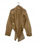 PRANK PROJECTプランクプロジェクト）の古着「Tulle Bow Tie Bodysuit」｜ベージュ