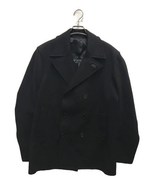 CoSTUME NATIONAL HOMME（コスチューム ナショナル オム）CoSTUME NATIONAL HOMME (コスチューム ナショナル オム) Pコート ブラック サイズ:46の古着・服飾アイテム