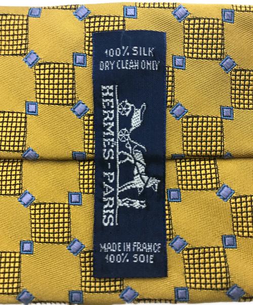 HERMES（エルメス）HERMES (エルメス) シルクネクタイ イエロー サイズ:表記なしの古着・服飾アイテム