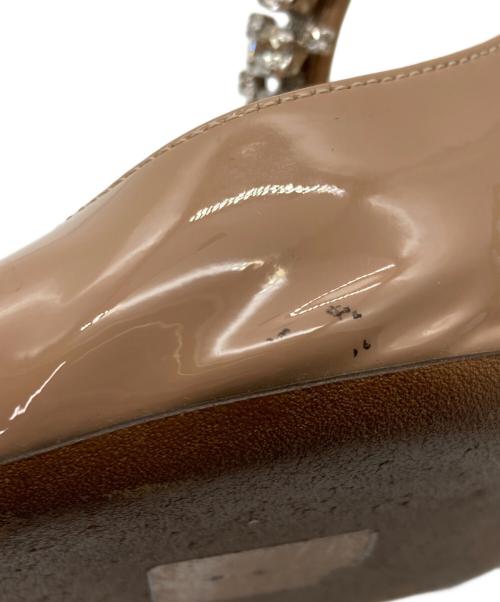 JIMMY CHOO（ジミーチュウ）JIMMY CHOO (ジミーチュウ) ストラップ付き Ballet Pink パテント レザー ミュール ベージュ サイズ:37の古着・服飾アイテム