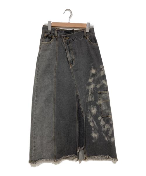 ATMOS（アトモス）ATMOS (アトモス) Patch Work Denim Skirt ブラック サイズ:ｓの古着・服飾アイテム