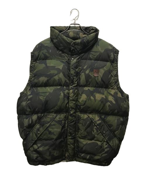 POLO RALPH LAUREN（ポロ・ラルフローレン）POLO RALPH LAUREN (ポロ・ラルフローレン) 90sカモフラダウンベスト カーキ サイズ:3XLの古着・服飾アイテム