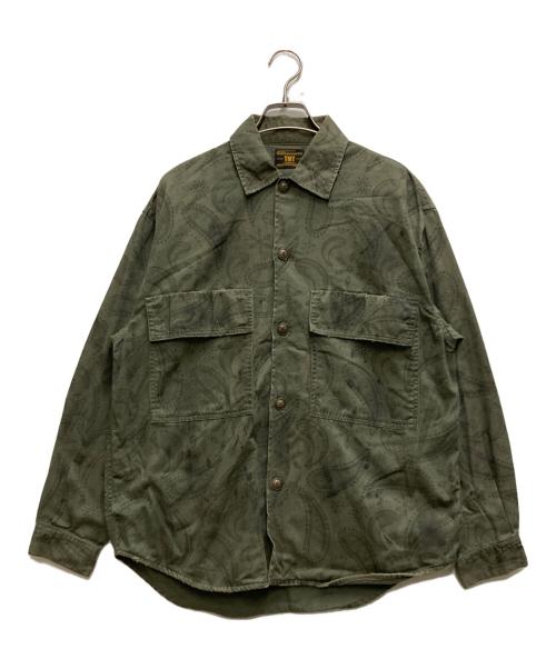 TMT（ティーエムティー）TMT (ティーエムティー) シャツジャケット カーキ サイズ:Mの古着・服飾アイテム
