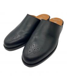 Name.×COOTIE PRODUCTIONS（ネーム×クーティープロダクツ）の古着「レザースリッパ」｜ブラック