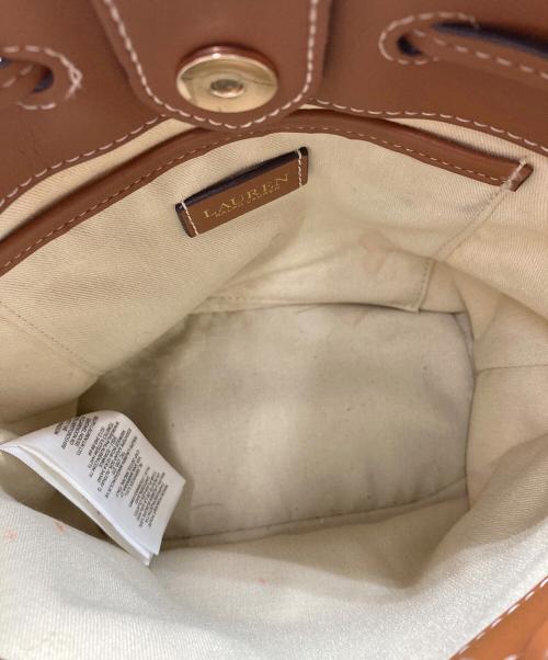 RALPH LAUREN（ラルフローレン）RALPH LAUREN (ラルフローレン) Dryden Debby II Mini Drawstring Bag ブラウンの古着・服飾アイテム
