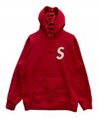 SUPREMEシュプリーム）の古着「S Logo Split Hooded Sweatshirt」｜レッド