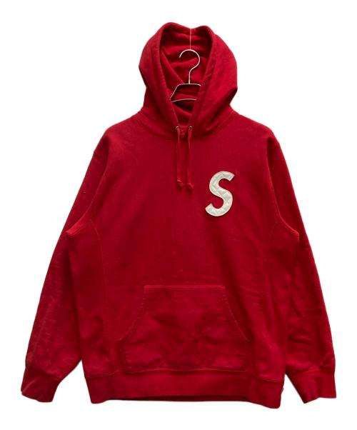 SUPREME（シュプリーム）Supreme (シュプリーム) S Logo Split Hooded Sweatshirt レッド サイズ:Lの古着・服飾アイテム