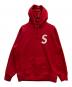 Supreme（シュプリーム）の古着「S Logo Split Hooded Sweatshirt」｜レッド