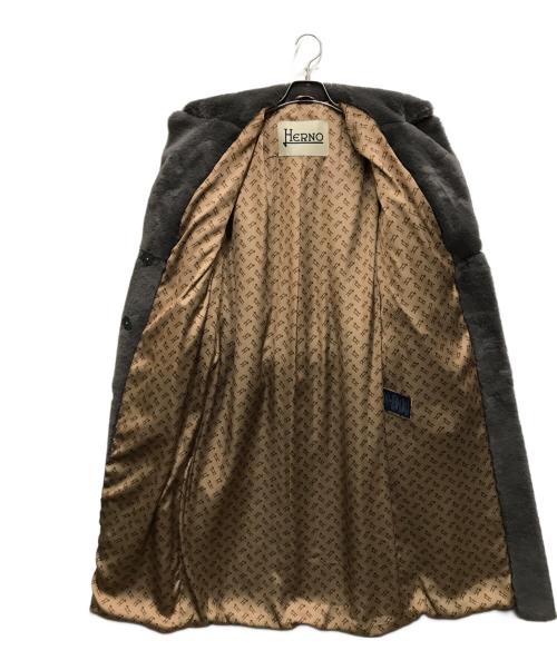 HERNO（ヘルノ）HERNO (ヘルノ) COAT IN SOFT ALTERNATIVE FUR グレー サイズ:40の古着・服飾アイテム