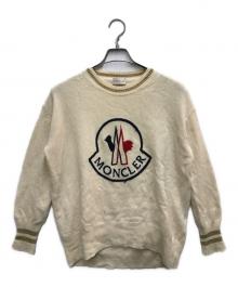 MONCLER（モンクレール）の古着「ロゴニット」｜ベージュ
