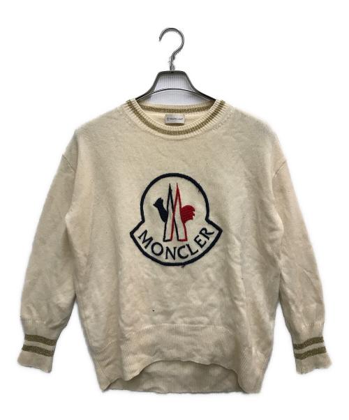 MONCLER（モンクレール）MONCLER (モンクレール) ロゴニット ベージュ サイズ:不明の古着・服飾アイテム