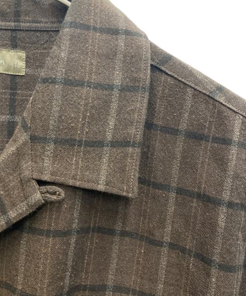Y's for men（ワイズフォーメン）Y'S for men (ワイズフォーメン) 茶タグ アクリル コットン L/S チェック シャツ ブラウン サイズ:不明の古着・服飾アイテム