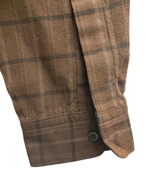 Y's for men（ワイズフォーメン）Y'S for men (ワイズフォーメン) 茶タグ アクリル コットン L/S チェック シャツ ブラウン サイズ:不明の古着・服飾アイテム