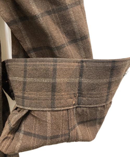 Y's for men（ワイズフォーメン）Y'S for men (ワイズフォーメン) 茶タグ アクリル コットン L/S チェック シャツ ブラウン サイズ:不明の古着・服飾アイテム