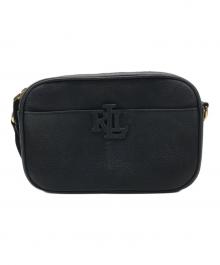 LAUREN RALPH LAUREN（ローレンラルフローレン）の古着「ロゴストラップショルダーバッグ」｜ブラック