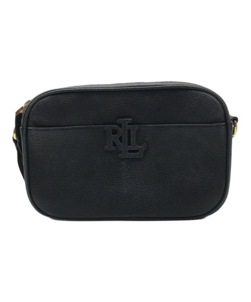 LAUREN RALPH LAUREN（ローレンラルフローレン）LAUREN RALPH LAUREN (ローレンラルフローレン) ロゴストラップショルダーバッグ ブラックの古着・服飾アイテム