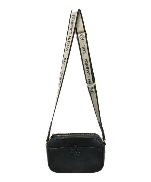 LAUREN RALPH LAUREN（ローレンラルフローレン）LAUREN RALPH LAUREN (ローレンラルフローレン) ロゴストラップショルダーバッグ ブラックの古着・服飾アイテム