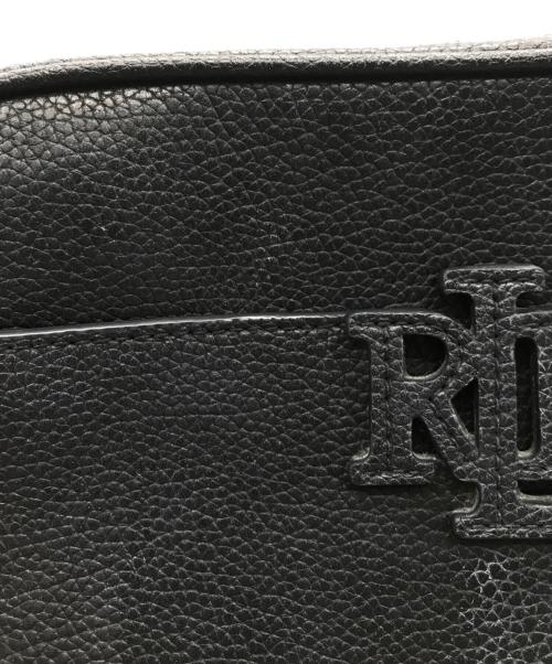 LAUREN RALPH LAUREN（ローレンラルフローレン）LAUREN RALPH LAUREN (ローレンラルフローレン) ロゴストラップショルダーバッグ ブラックの古着・服飾アイテム