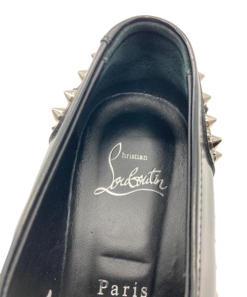 Christian Louboutin（クリスチャン・ルブタン）Christian Louboutin (クリスチャン・ルブタン) MOC LUG SPIKBS FLAT ローファー ブラック サイズ:37の古着・服飾アイテム