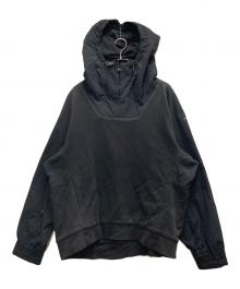 HAMCUS PRMTVSM（ハムカスプリティズム）の古着「ナイロン切替ハーフジップパーカー」｜ブラック