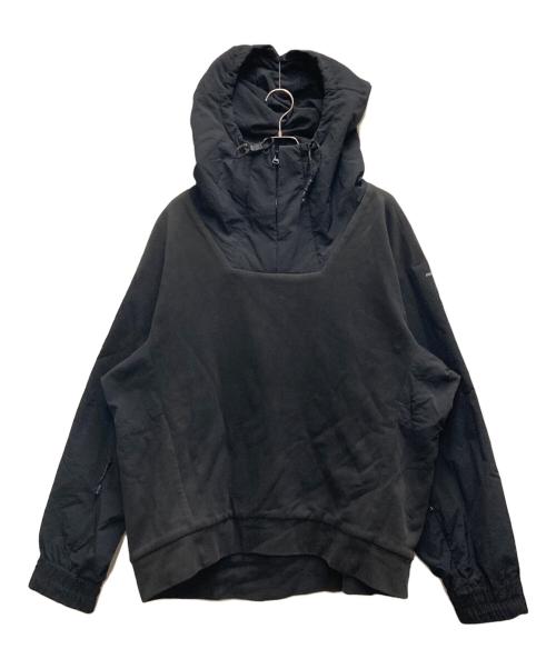 HAMCUS PRMTVSM（ハムカスプリティズム）HAMCUS PRMTVSM (ハムカスプリティズム) ナイロン切替ハーフジップパーカー ブラック サイズ:3の古着・服飾アイテム