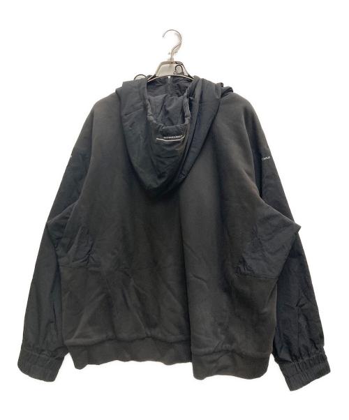 HAMCUS PRMTVSM（ハムカスプリティズム）HAMCUS PRMTVSM (ハムカスプリティズム) ナイロン切替ハーフジップパーカー ブラック サイズ:3の古着・服飾アイテム