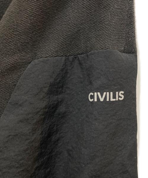 HAMCUS PRMTVSM（ハムカスプリティズム）HAMCUS PRMTVSM (ハムカスプリティズム) ナイロン切替ハーフジップパーカー ブラック サイズ:3の古着・服飾アイテム