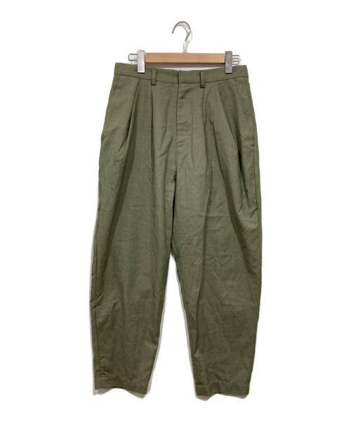 Dulcamara（ドゥルカマラ）Dulcamara (ドゥルカマラ) ウール混タックパンツ グリーン サイズ:１の古着・服飾アイテム