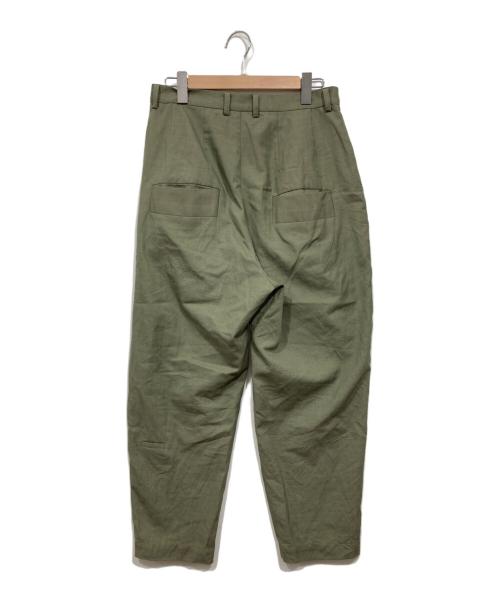 Dulcamara（ドゥルカマラ）Dulcamara (ドゥルカマラ) ウール混タックパンツ グリーン サイズ:１の古着・服飾アイテム