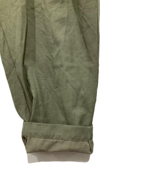 Dulcamara（ドゥルカマラ）Dulcamara (ドゥルカマラ) ウール混タックパンツ グリーン サイズ:１の古着・服飾アイテム