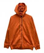 Junhashimotoジュンハシモト）の古着「ELBOW PAD ZIP HOODIE」｜オレンジ