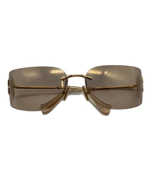 MIU MIU（ミュウミュウ）MIU MIU (ミュウミュウ) 夜明けのサングラス ゴールド サイズ:75□14 110の古着・服飾アイテム