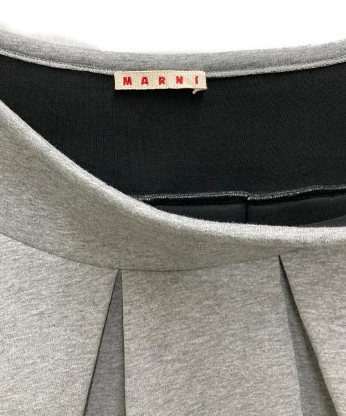 MARNI（マルニ）MARNI (マルニ) ロゴミニスカート グレー サイズ:12の古着・服飾アイテム