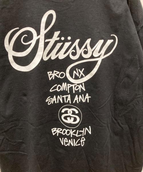 stussy（ステューシー）stussy (ステューシー) WORLD TOUR TEE ブラック サイズ:XLの古着・服飾アイテム