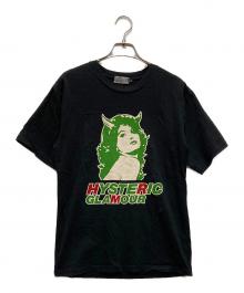 Hysteric Glamour（ヒステリックグラマー）の古着「2TONE DEVIL WOMAN Tシャツ」｜ブラック