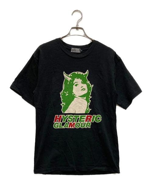 Hysteric Glamour（ヒステリックグラマー）Hysteric Glamour (ヒステリックグラマー) 2TONE DEVIL WOMAN Tシャツ ブラック サイズ:Sの古着・服飾アイテム