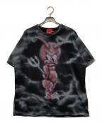 Heaven by Marc Jacobsヘブンバイマークジェイコブス）の古着「Sweet Devil Airbrush Tee」｜グレー×レッド