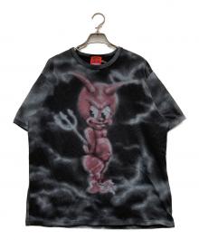 Heaven by Marc Jacobs（ヘブンバイマークジェイコブス）の古着「Sweet Devil Airbrush Tee」｜グレー×レッド